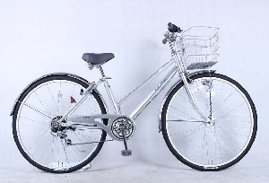 シナネンサイクル パンクに強いシティ アクト 26インチ シルバー【お 
